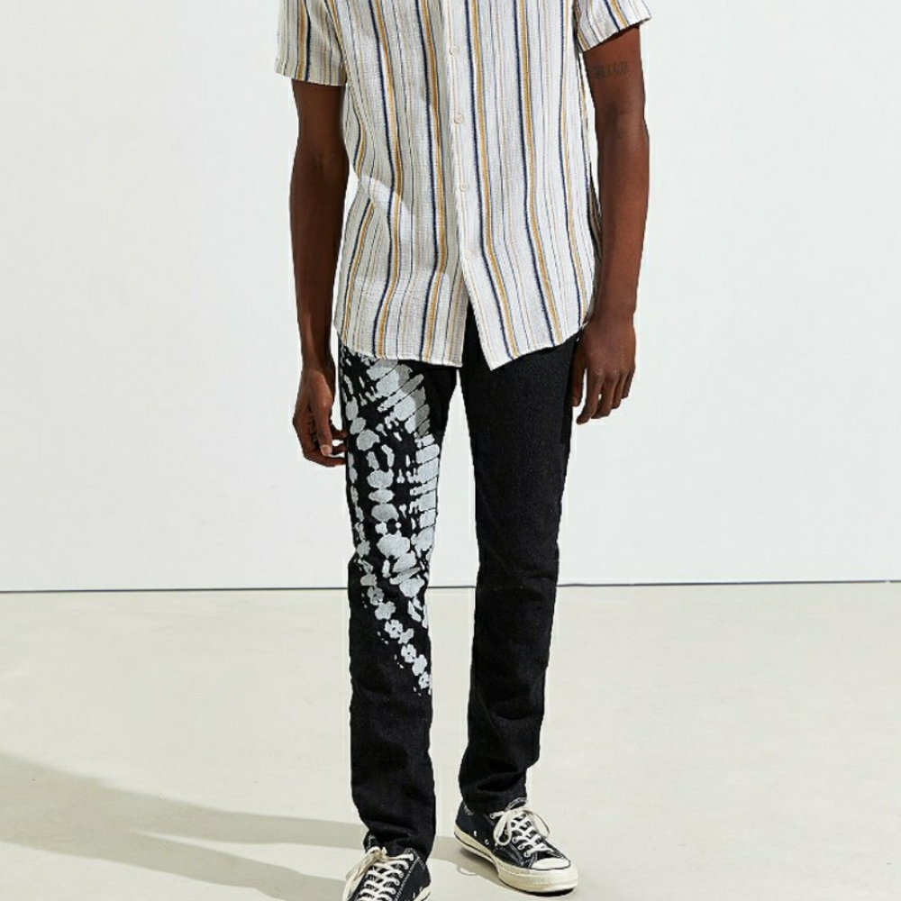 New w/Tags BlackTie-Dye Skinny Jeans By BDG/Urban Outfitters W34 L32